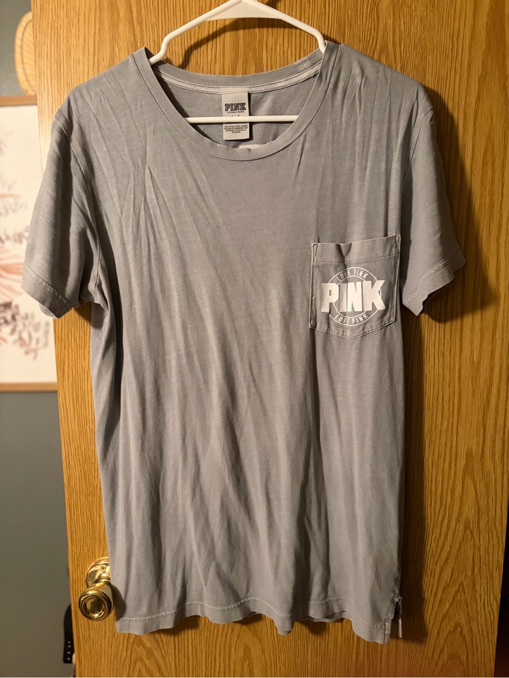 PINK Victoria's Secret Short Sleeve Pocket Tee Small